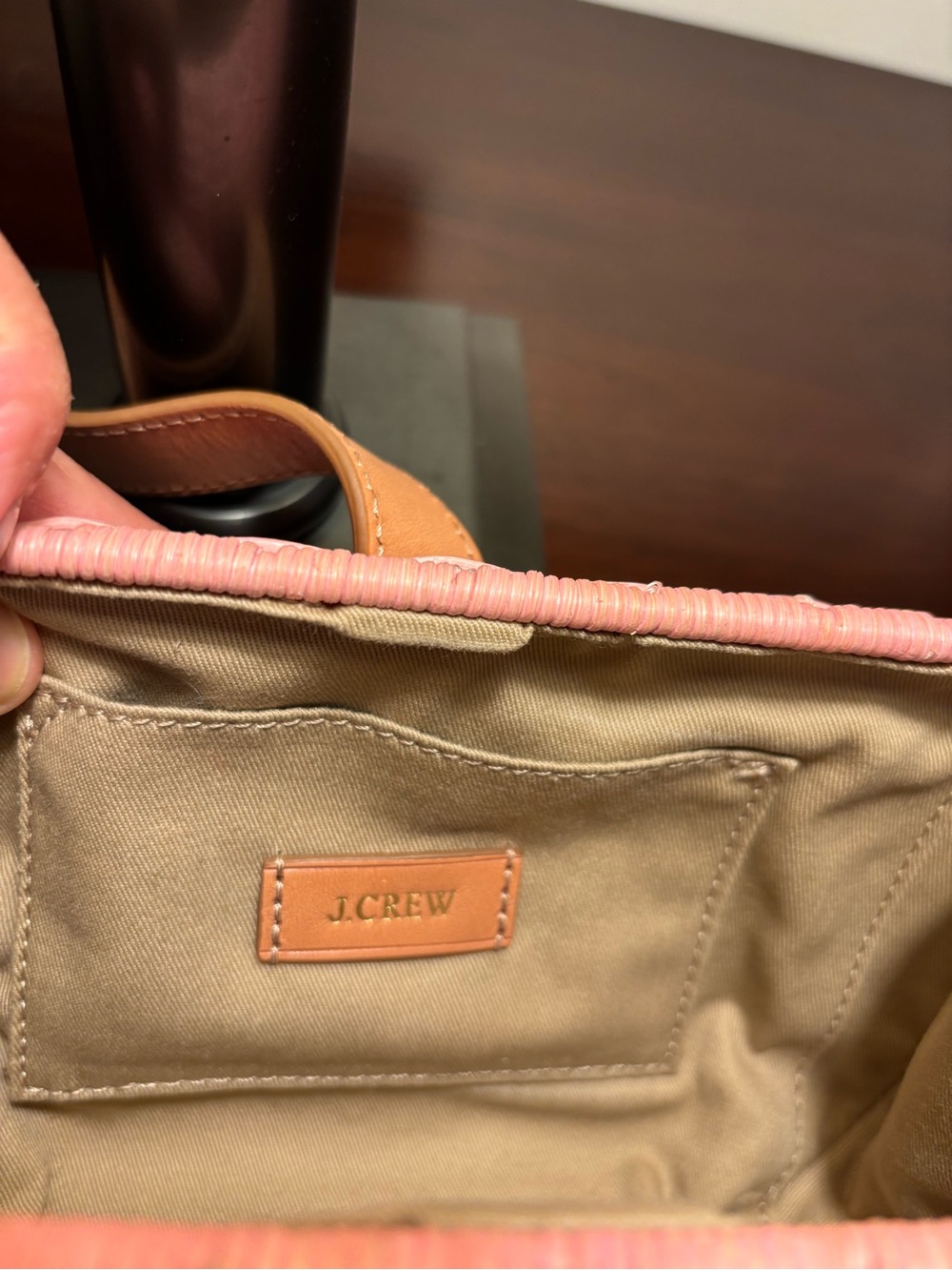 J Crew Rattan Pink Clutch Purse - Picture 4 of 7